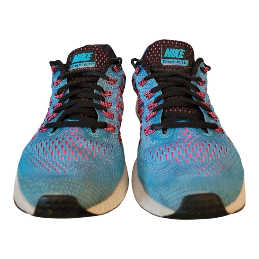 Nike Zoom Pegasus 32 sneakers womens 7 in blue mesh w pink black details